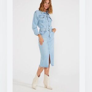 NWT Free People Etica Lotta Denim Dress Medium